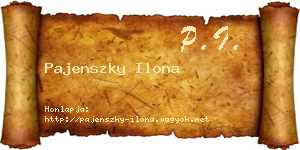 Pajenszky Ilona névjegykártya